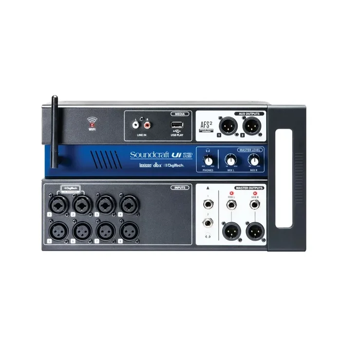 Soundcraft Ui12 Digital Mixer – 12-Channel, Wireless Control, Cross-Platform Compatibility, Built-in HARMAN Processing, Model Ui12