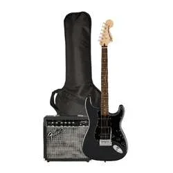 Squier Affinity Series Stratocaster HSS Pack with 15w Amp and Accessories – Charcoal Frost Metallic HSS Stratocaster with Laurel Fingerboard