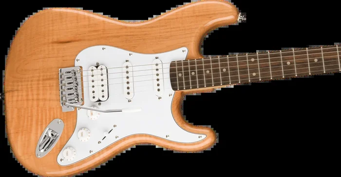 Squier FSR Affinity Series Stratocaster HSS, Laurel Fingerboard, White Pickguard, Natural Gloss Finish