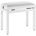 Stagg White Piano Bench With A White Velvet Top Standard