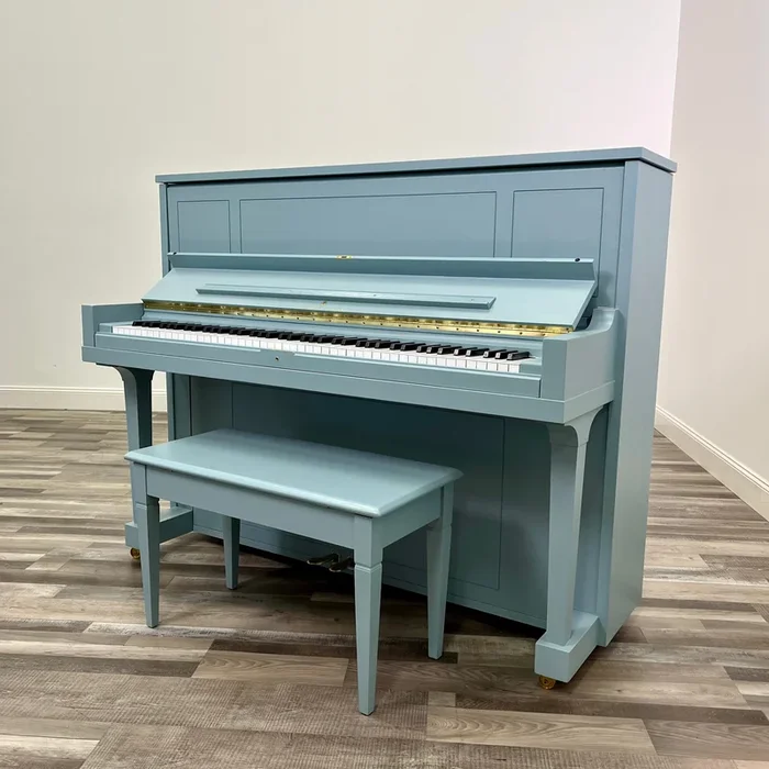 Steinway 1098 (46.5 “) in Painted Light Blue #404955