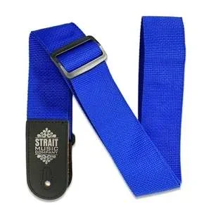 Strait Music Company Poly Guitar Strap – Royal Blue