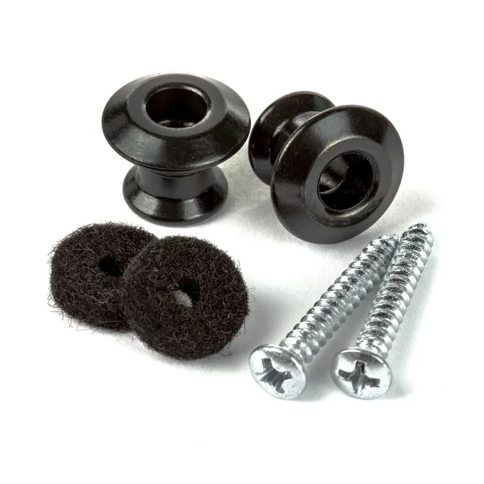 STRAPLOK® DUAL DESIGN STRAP BUTTON SET – BLACK