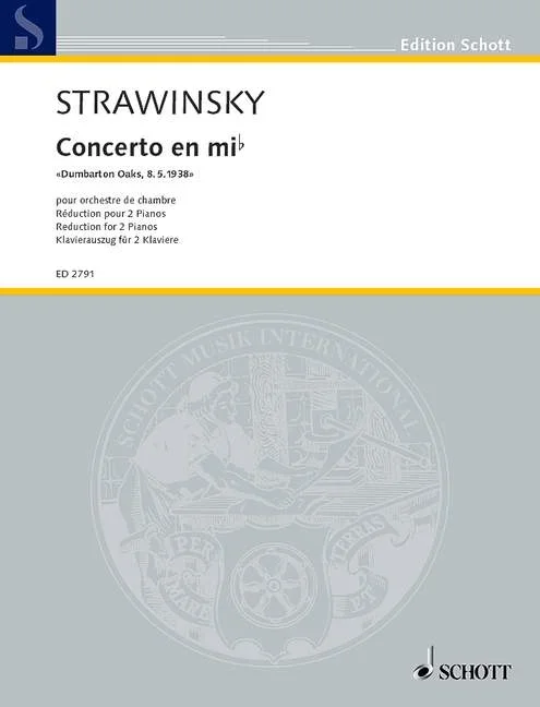 Stravinsky: “Dumbarton Oaks ” (Version for 2 Pianos)