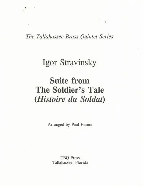 Stravinsky: Suite From The Soldier’s Tale (arr. for brass quintet)