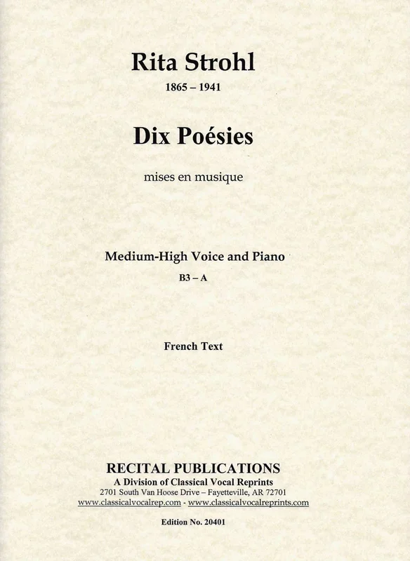 Strohl: Dix Poésies