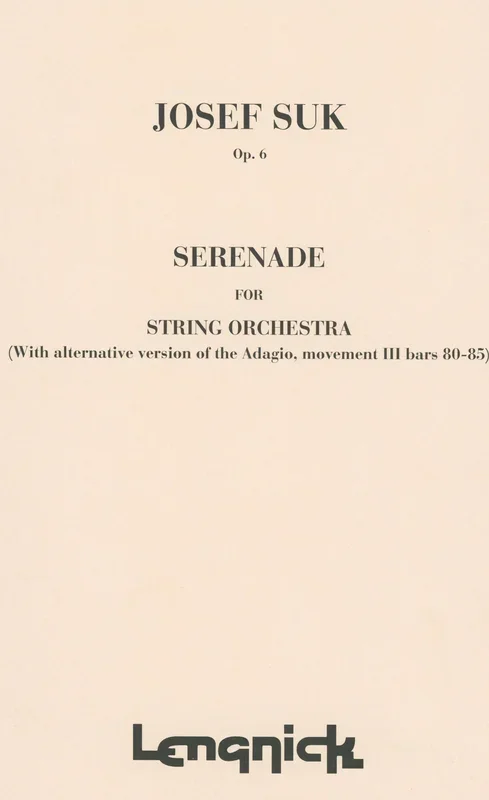 Suk: Serenade, Op. 6
