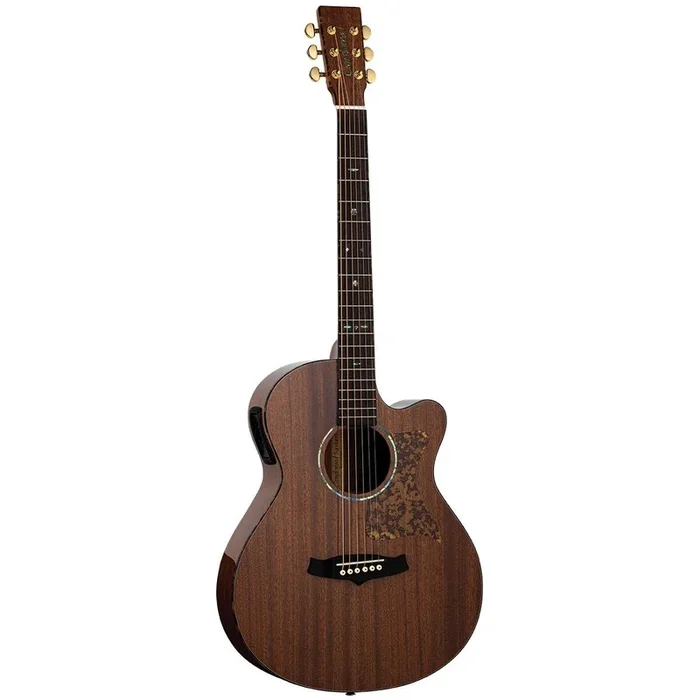 Tanglewood TW47RE Sundance Reserve All Solid Mahogany Superfolk C/E Guitar w/ Case
