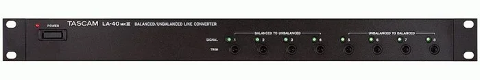 Tascam LA-40 MKIII 4-Channel Impedance Converter with RCA/XLR Inputs/Outputs
