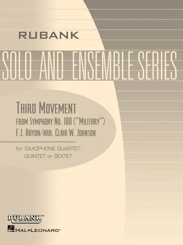 Third Movement Sax Qt Qnt Sxt (Music Score/Parts)