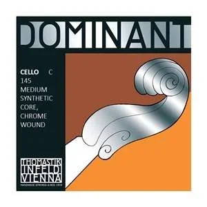 Thomastik-Infeld Dominant Cello Single C String – 145 Synthetic Core / Chrome Winding – 4/4 Scale Medium Tension