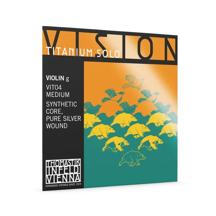 Thomastik Vision Titanium Solo Violin G String – 4/4 Medium, Synthetic Core