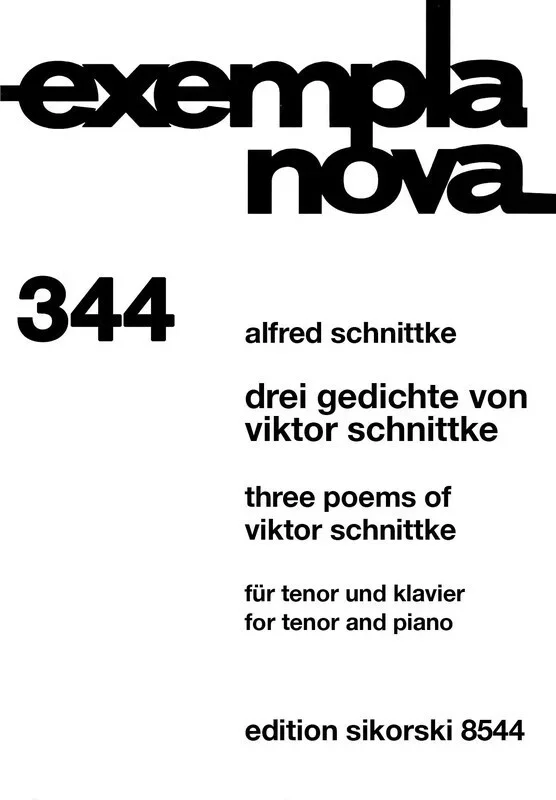 Three Poems Of Viktor Schnittke Ten/Piano (Softcover Book)