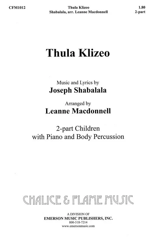 Thula Klizeo 2Pt Pod (Octavo)