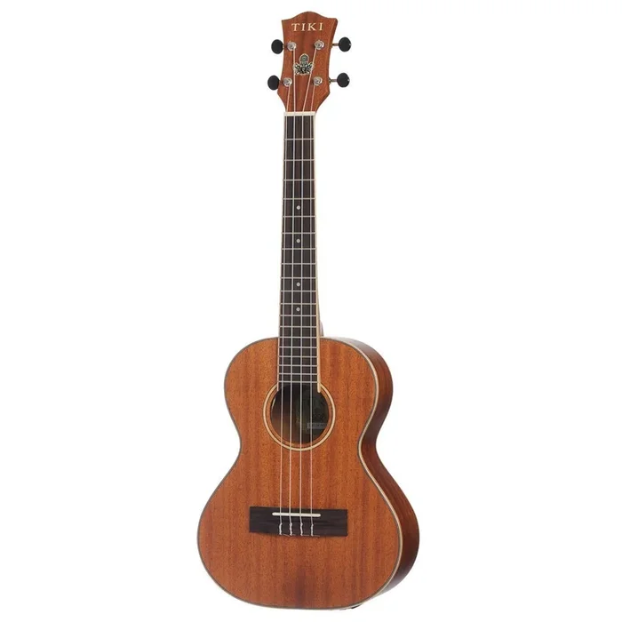 Tiki ‘5 Series’ Mahogany Solid Top Electric Tenor Ukulele with Hard Case (Natural Satin)
