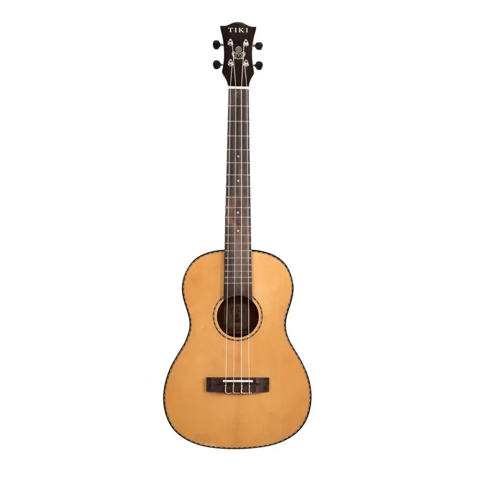 Tiki ’22 Series’ Spruce Solid Top Baritone Ukulele with Hard Case (Natural Gloss)
