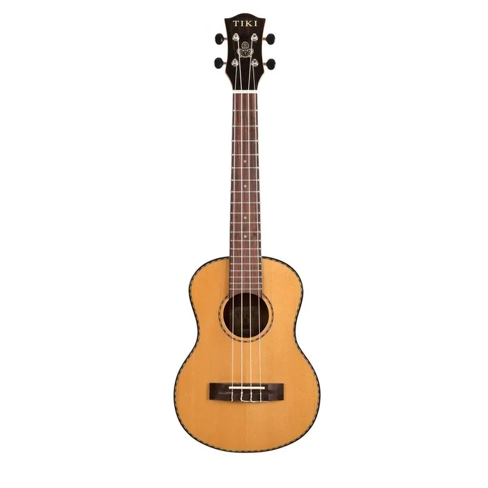 Tiki ’22 Series’ Spruce Solid Top Tenor Ukulele with Hard Case (Natural Gloss)