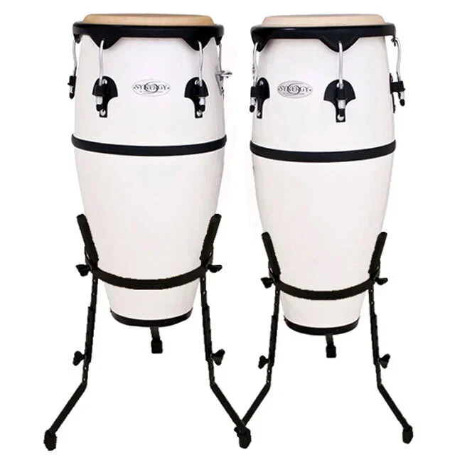 Toca 10 & 11″ Synergy Series Synthetic Conga Set in White