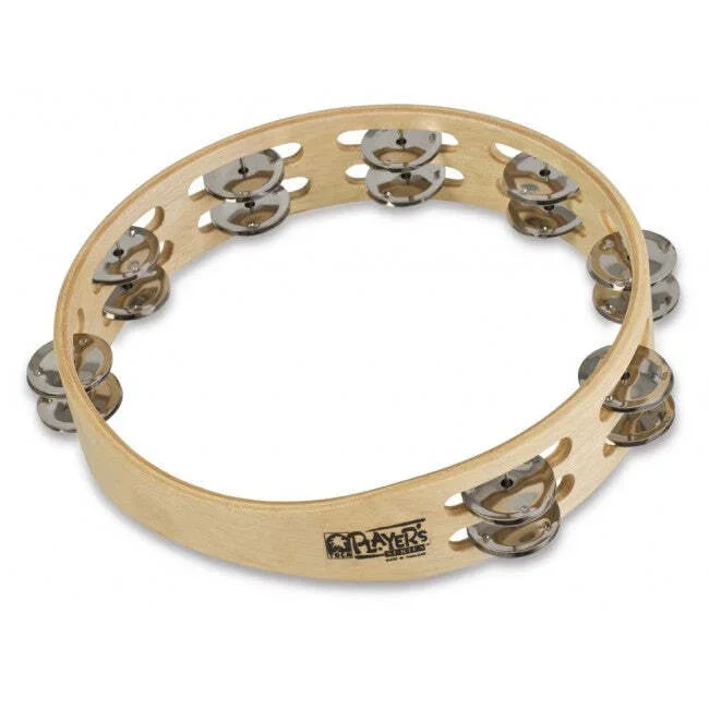 Toca 10” Inch Tambourine Double Row Headless Player’s Series Wood T1010
