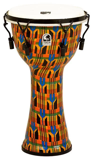 Toca Freestyle 2 Series Mech Tuned Djembe 10″ in Kente Cloth