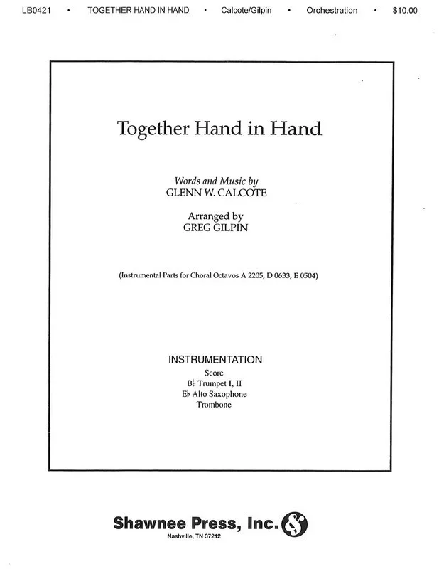 Together Hand In 2 Trumpets A Sax Tb Book