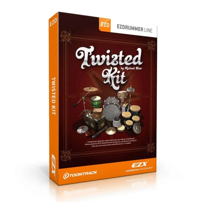 Toontrack Twisted Kit EZX – EZDrummer Sound Expansion (Software Serial Number)