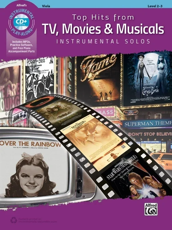 Top Hits From Tv Movies & Musicals Viola Book/CD
