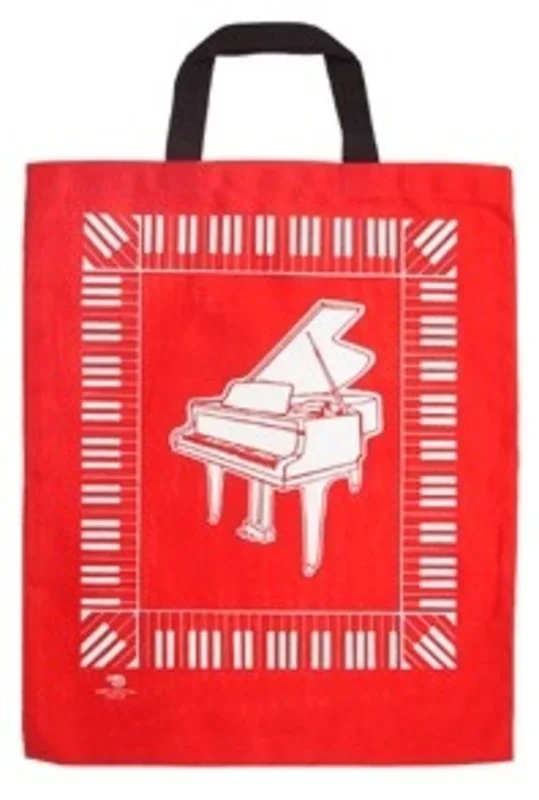 Totebag Grand Piano/Kb White