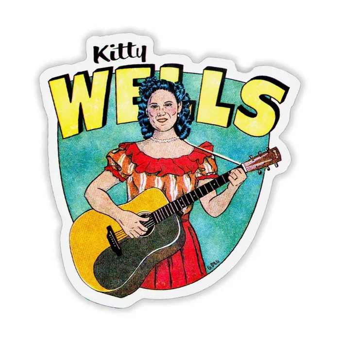 Trad Music Superhero Stickers by Gina Dilg, Kitty Wells