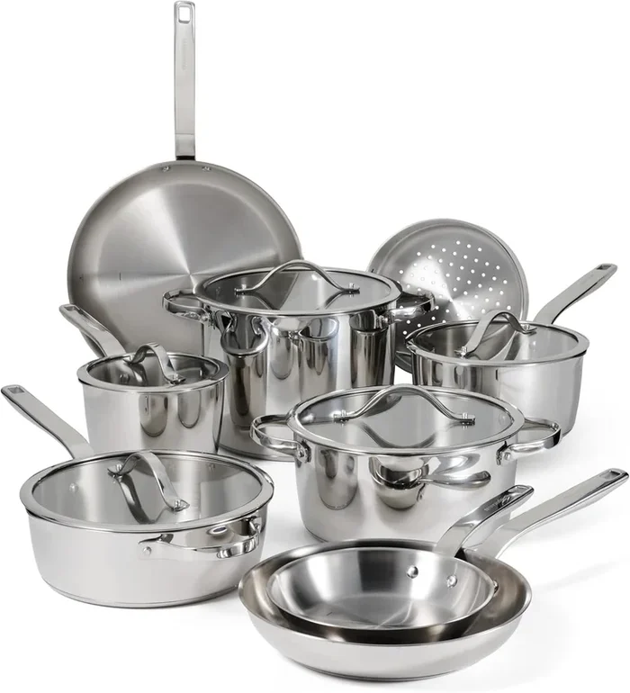 Tramontina Tempo Tri-Ply Base Stainless Steel 14-Piece Cookware Set
