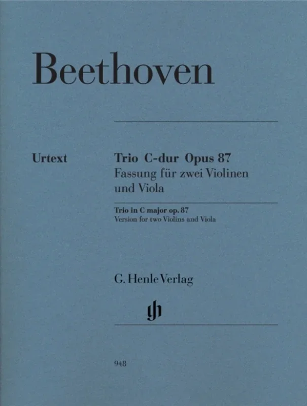 Trio Op 87 C 2Violin Viola (Set Of Parts) Book