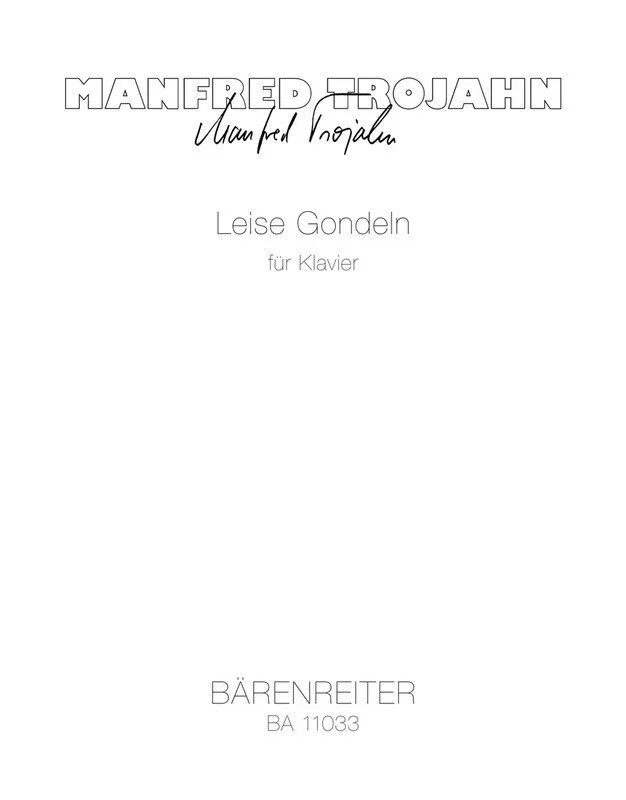Trojahn – Leise Gondeln For Piano (Softcover Book) Book