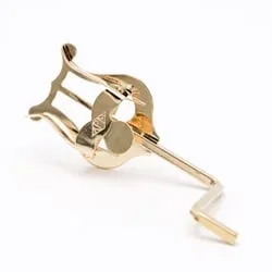 Trophy Alto or Tenor Saxophone Lyre, Gold Lacquer