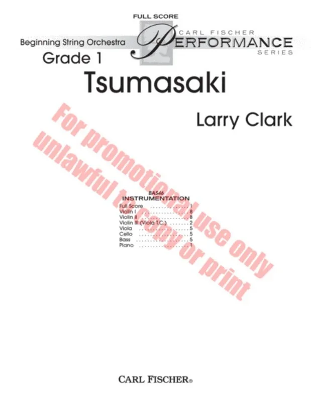 Tsumasaki String Orchestra Score/Parts Book