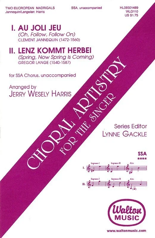 Two European Madrigals SSA (Octavo)