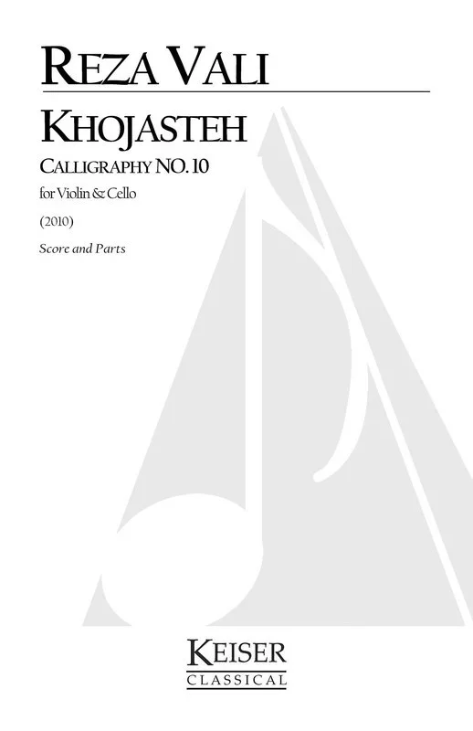 Vali – Khojasteh Calligraphy No 10 Violin/Cello (Pod) (Music Score/Parts)