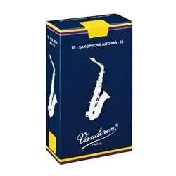 Vandoren Traditional Alto Saxophone Reeds – Strength 2.5 Box of 10