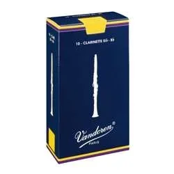 Vandoren Traditional Bb Clarinet Reeds – Strength 1 Box of 10
