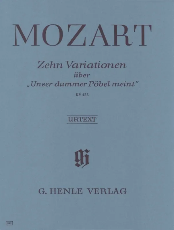 Variations On Unser Dummer Pobel Meint K 455 (Softcover Book)