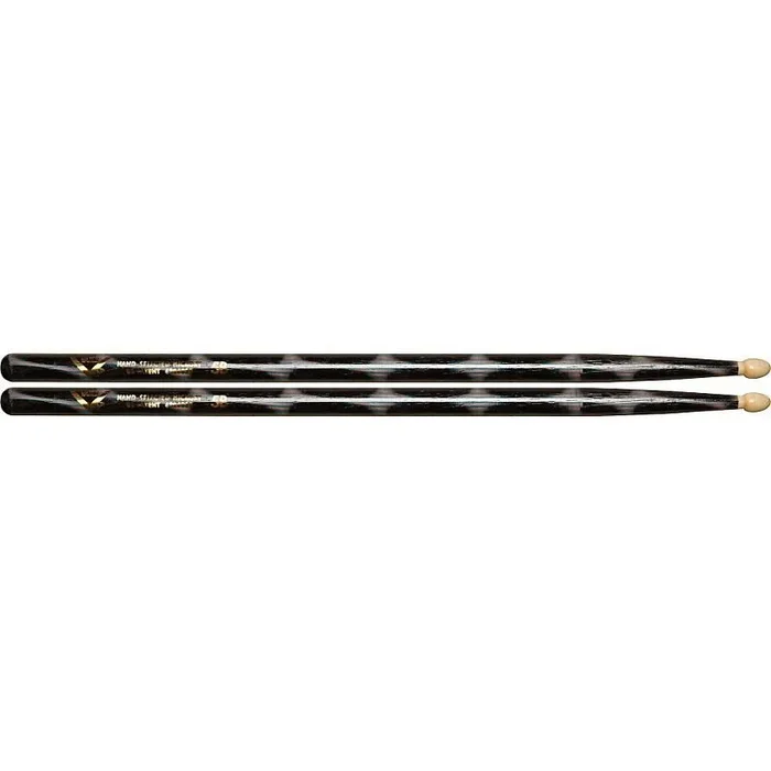 Vater Color Wrap 5B Black Optic Drumsticks