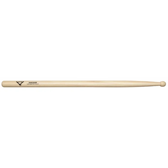 Vater Shedder Wood Tip Drumsticks – Large Round Barrel Shape, Designed by Virgil Donati