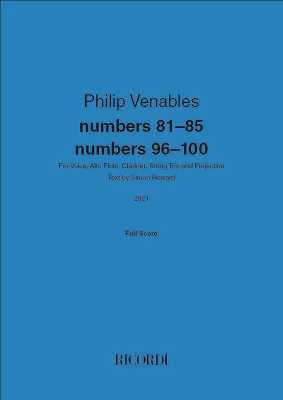Venables: numbers 81-85; numbers 96-100