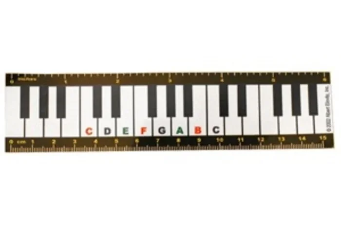 Vinyl Ruler Magnet Keyboard 15cm