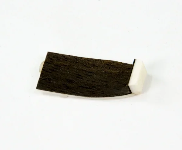 Violin Bow Tip-Bone Ebony Lining. Flat