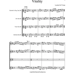 Vitality – Saxophone Quartet (SATB)