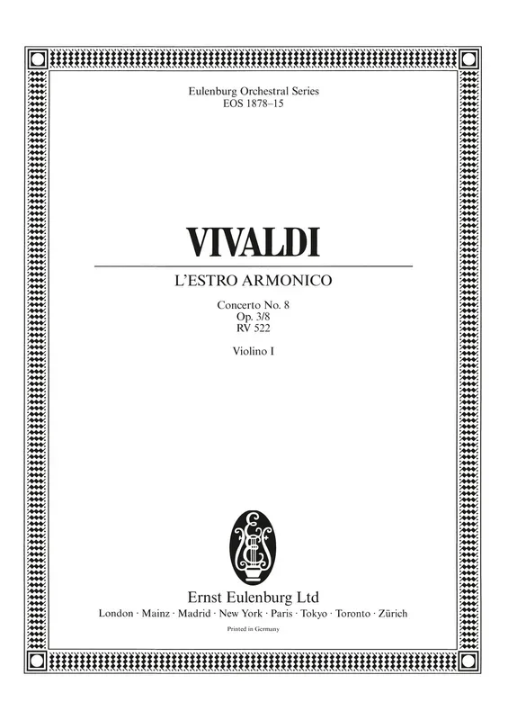 Vivaldi: L’Estro Armonico, RV 522, Op. 3, No. 8