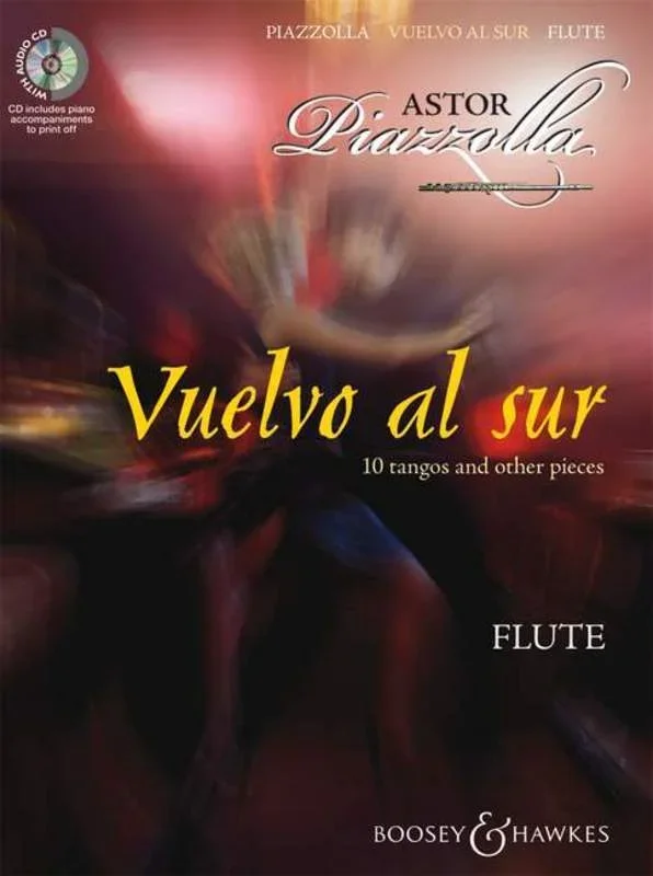 Vuelvo Al Sur 10 Tangos For Flute Book/CD (Book/CD) Book
