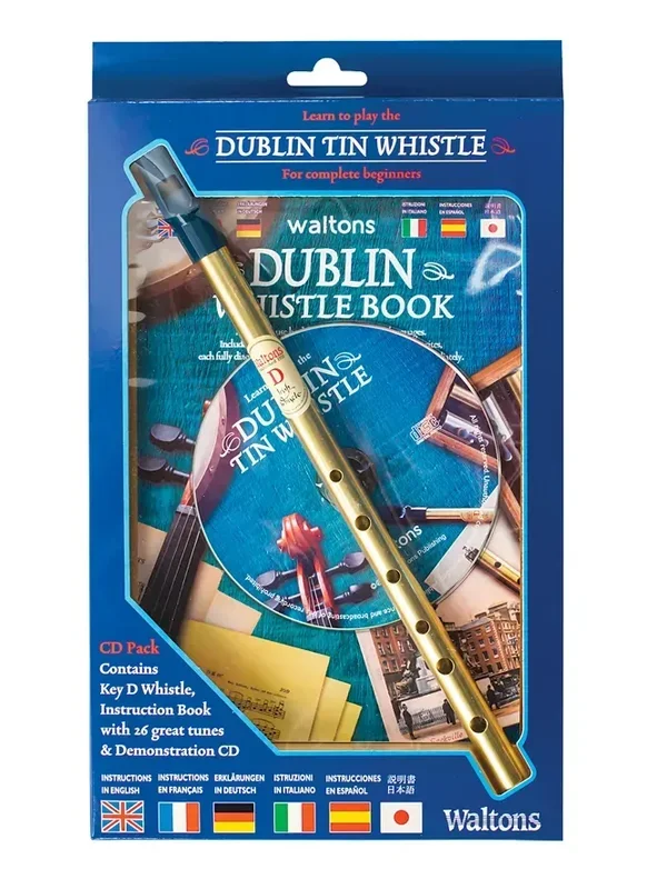 Waltons Dublin Tin Whistle Triple Pack with Instruction Book and CD