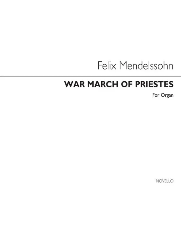 War March Of The Priests Organ (Softcover Book)