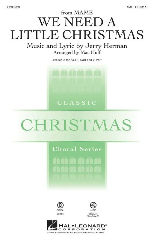 We Need A Little Christmas SAB (Octavo)